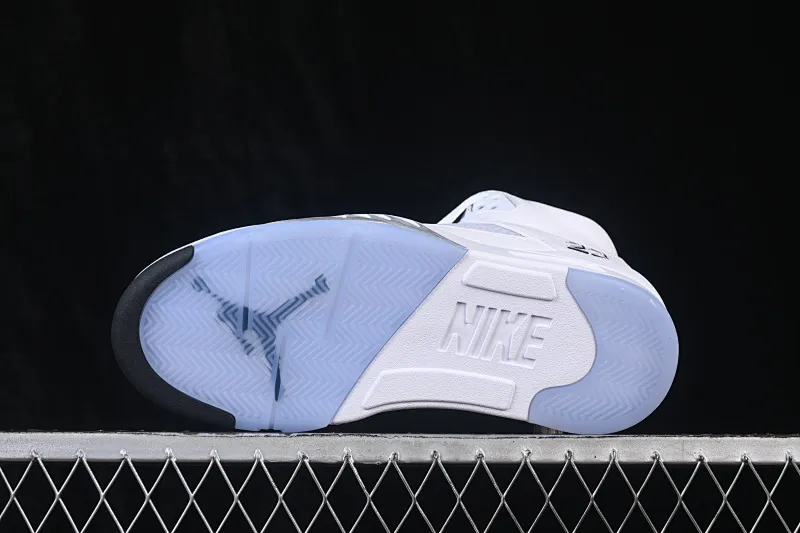 All categories Air Jordan Jordan series basketball shoes Air Jordan 5 TG version Air Jordan 5 Retro "White Metallic" AJ5 Joe 5 Silver HQ7978-103